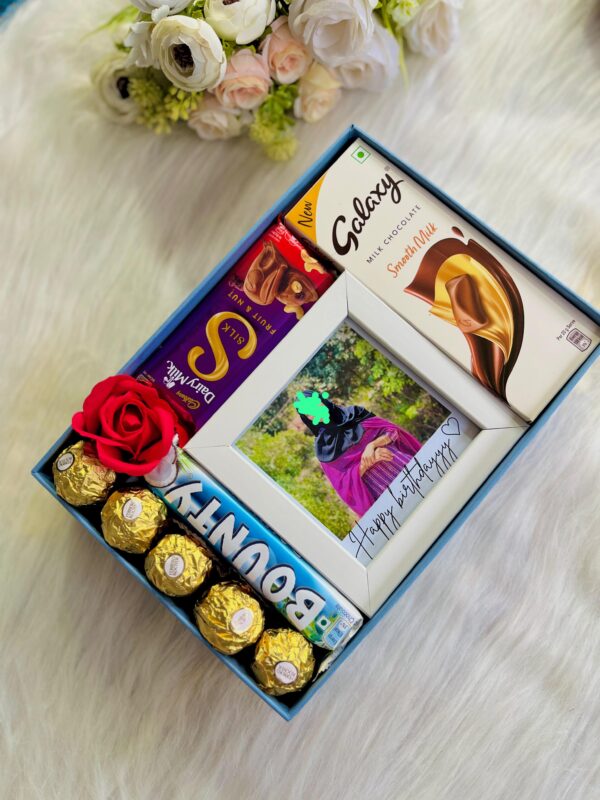 Birthday Gift Hamper – Frame, Chocolate & Wishing Card | Perfect Birthday Surprise
