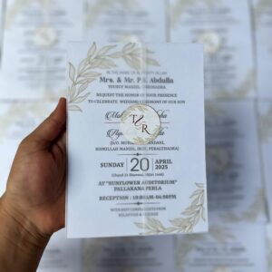 Elegant Wedding Invitation Card – Customizable | Starting at ₹12 per Card