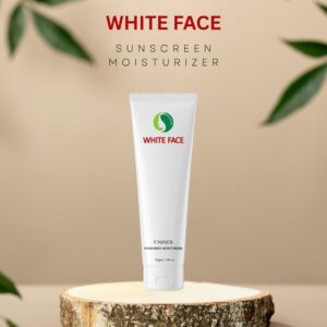 White Face Sunscreen Moisturizer – SPF 50 | Brightening & Hydrating Daily Protection